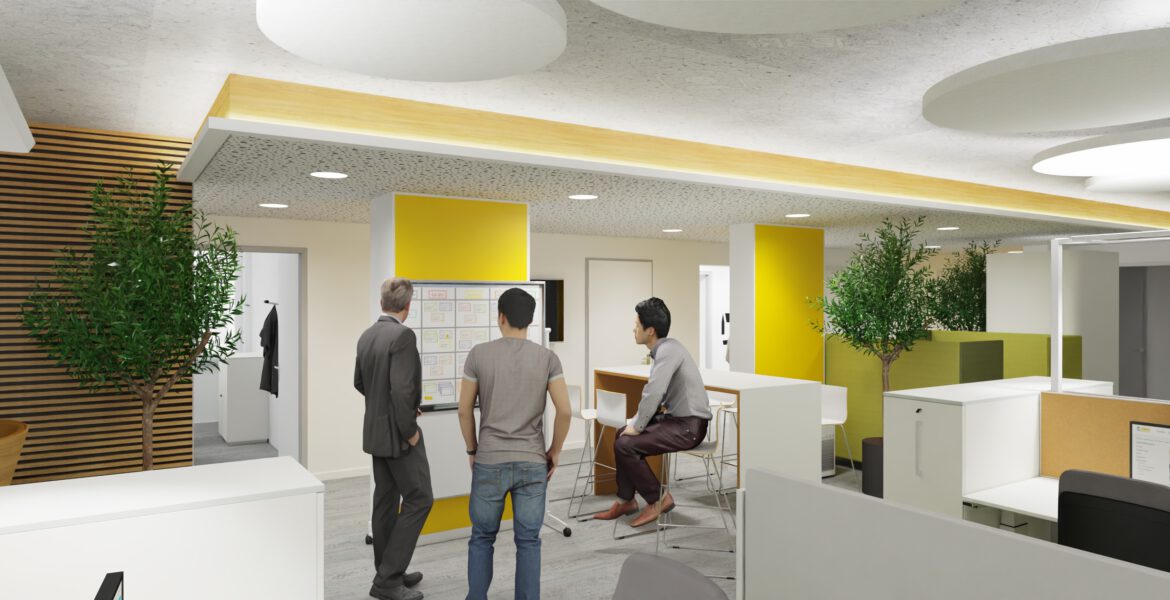 Büro Hauptgebäude Visualisierung Stand März 2021